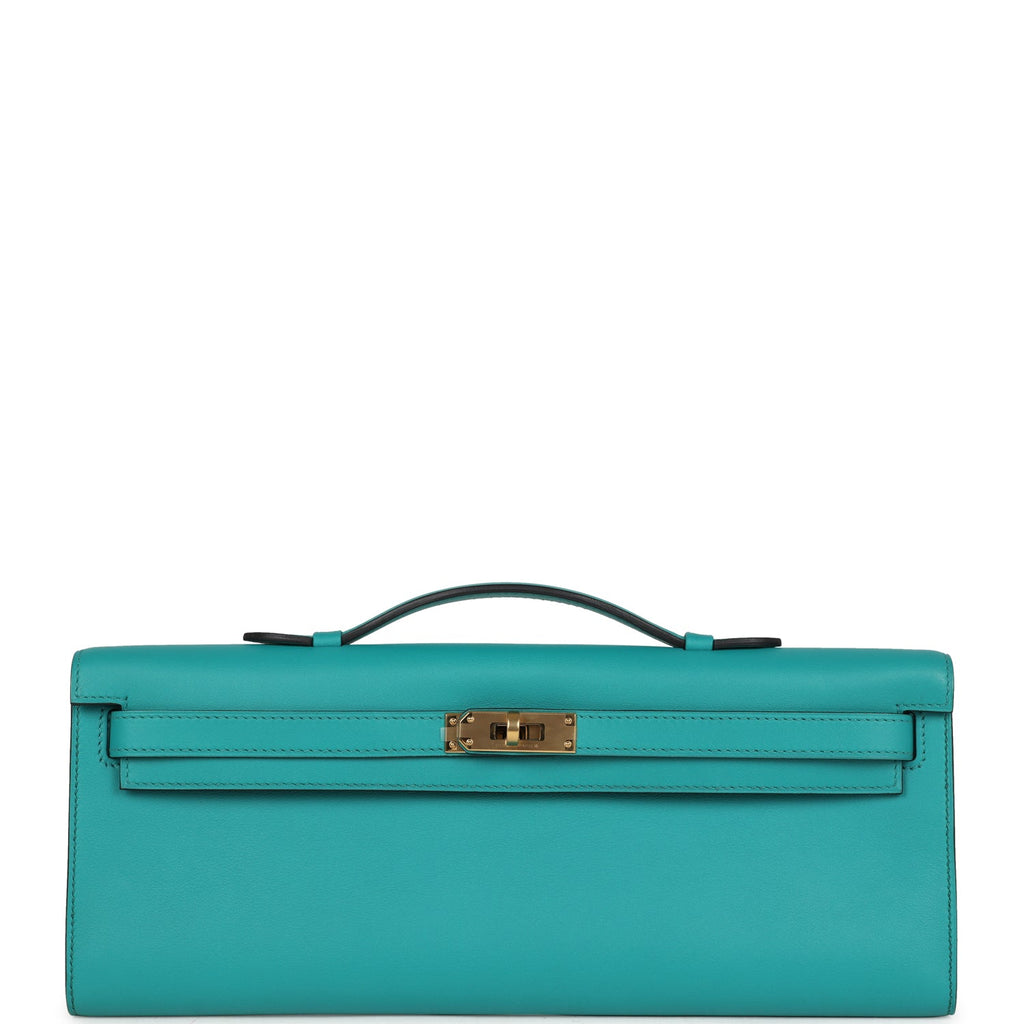 Kelly Cut Vert Verone Swift Gold Hardware