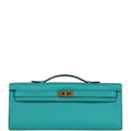 Kelly Cut Vert Verone Swift Gold Hardware