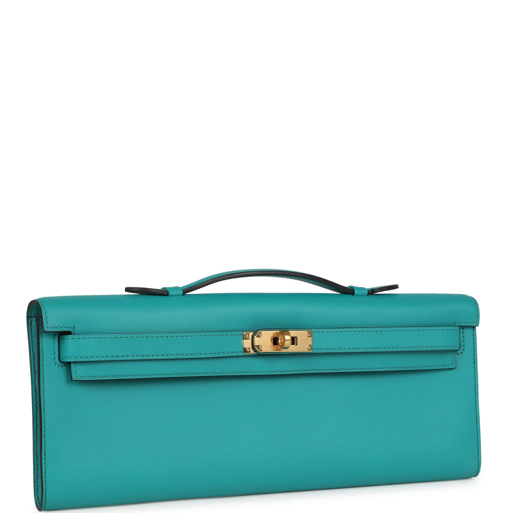 Kelly Cut Vert Verone Swift Gold Hardware