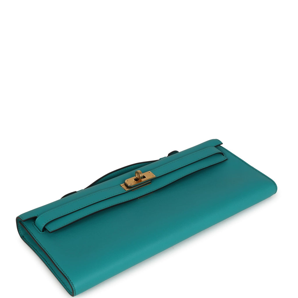 Kelly Cut Vert Verone Swift Gold Hardware