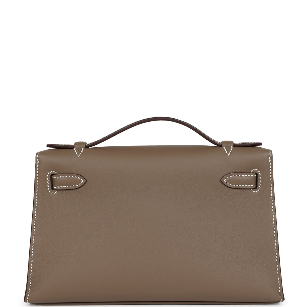 Kelly Pochette Etoupe Swift Gold Hardware