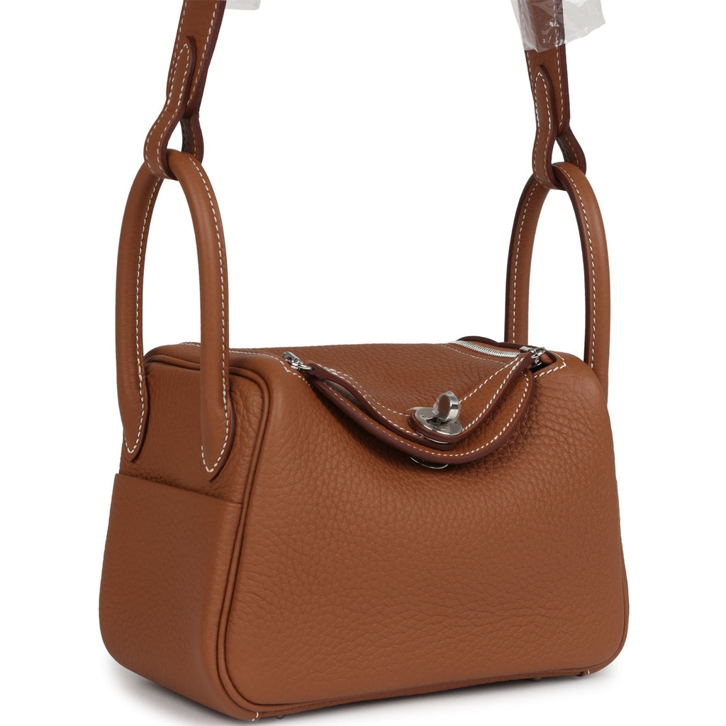 Mini Lindy II Gold Clemence Palladium Hardware