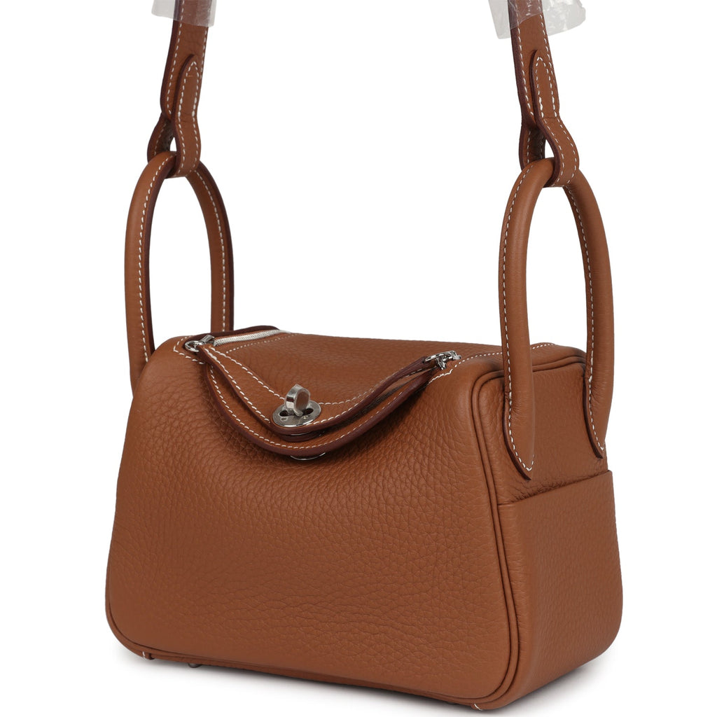 Mini Lindy II Gold Clemence Palladium Hardware