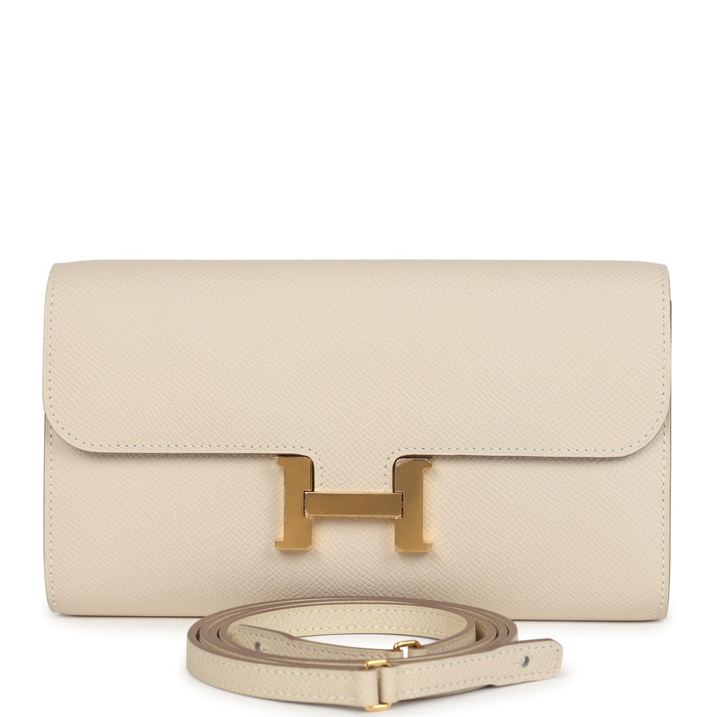 Constance To Go Wallet Craie Epsom Gold Hardware