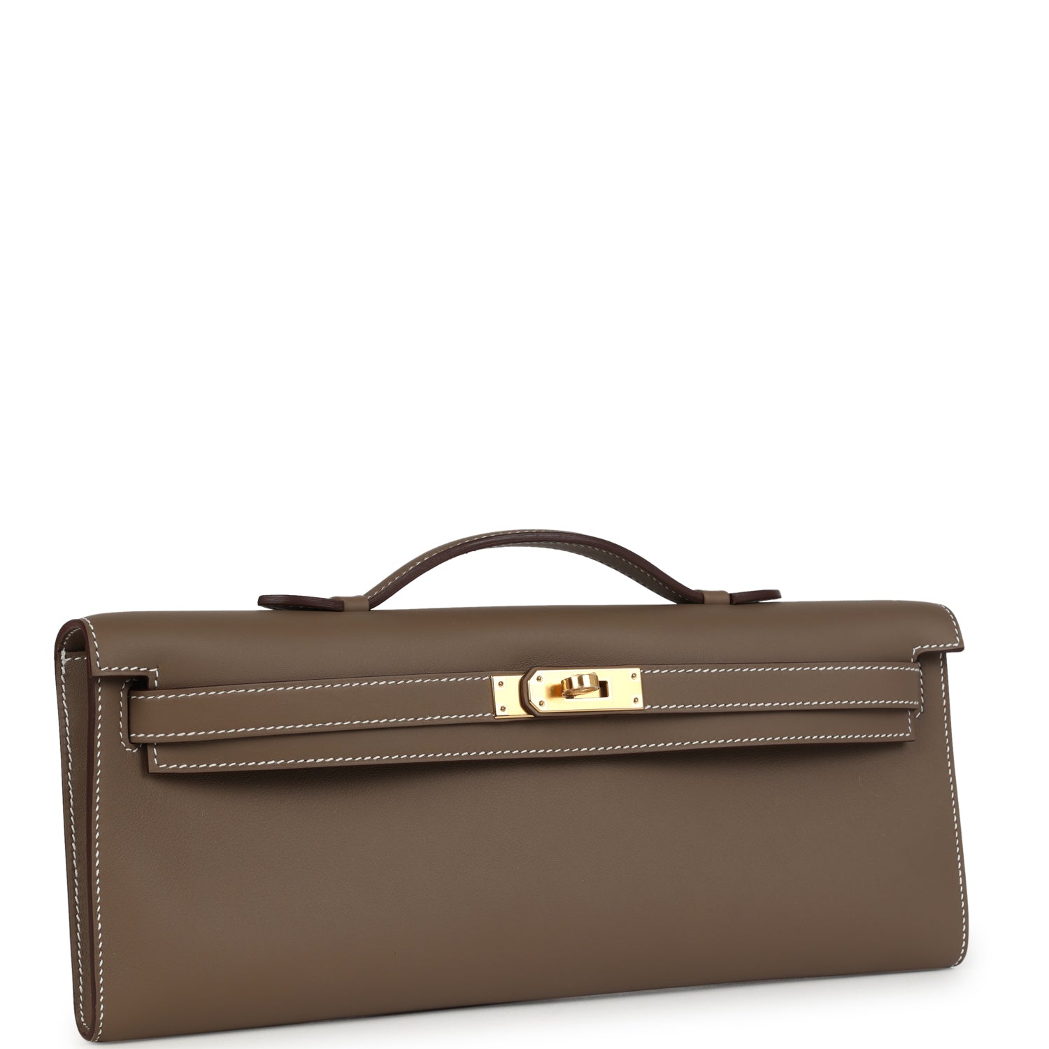 Kelly Cut Etoupe Swift Gold Hardware