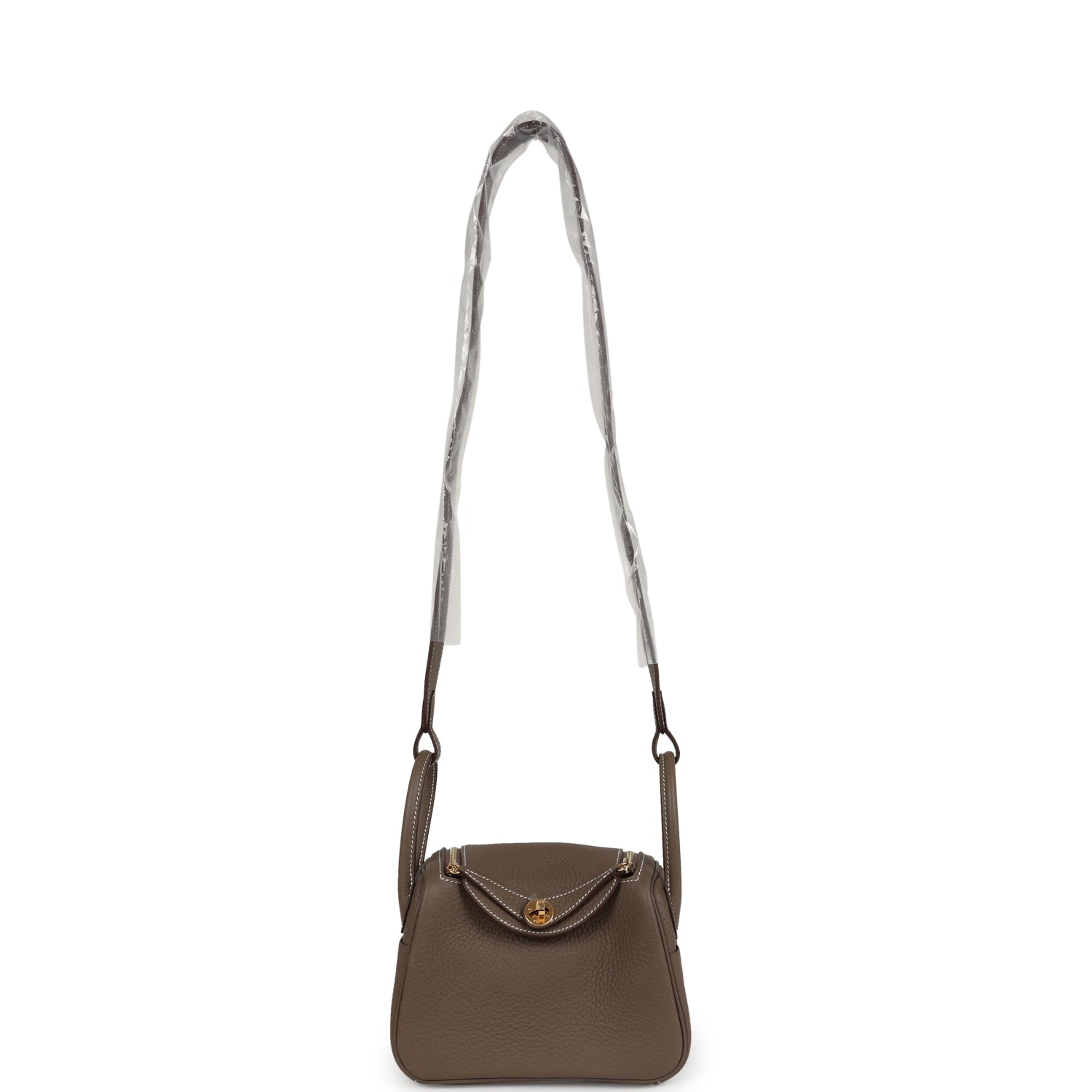 Mini Lindy II Etoupe Clemence Gold Hardware