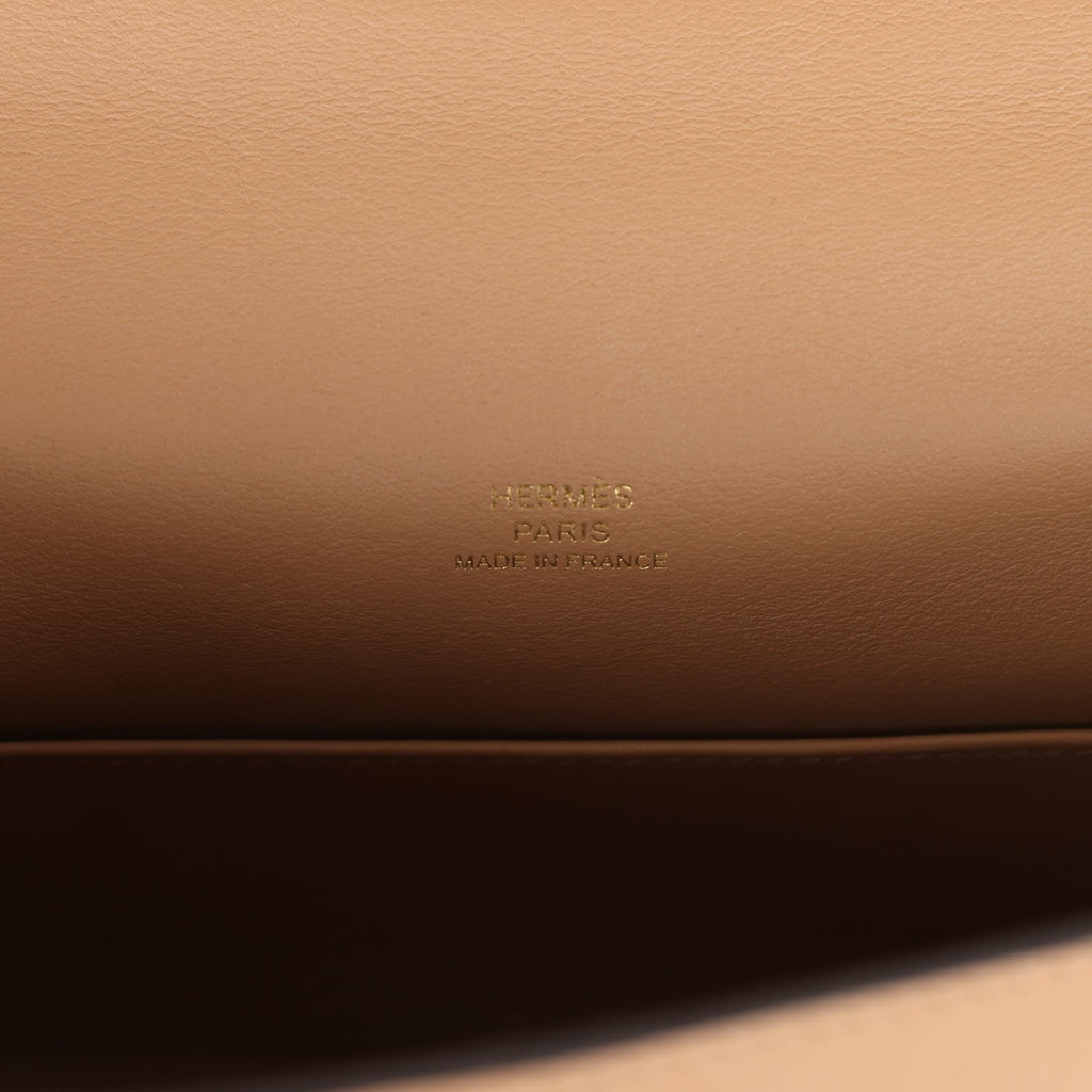 Kelly Pochette Chai Swift Gold Hardware