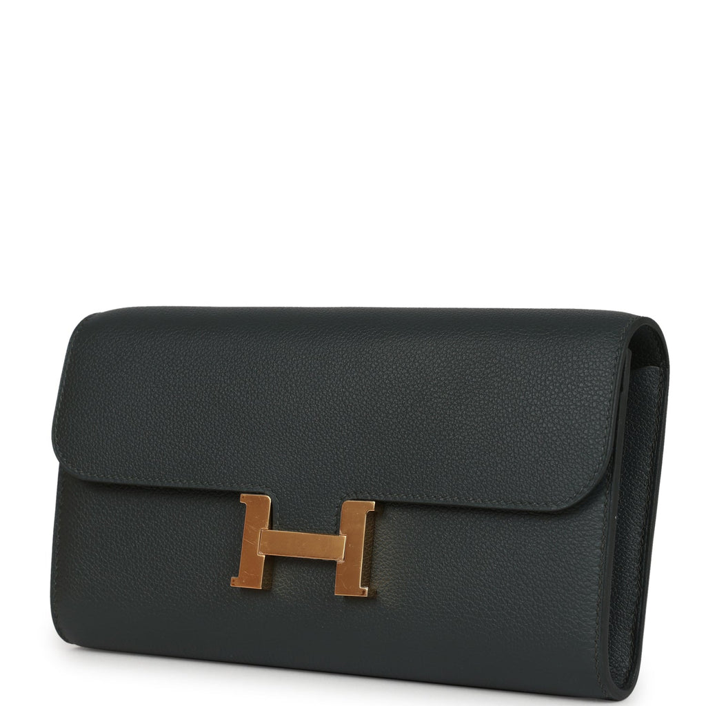 Constance Wallet To Go Vert Mangrove Evercolor Gold Hardware