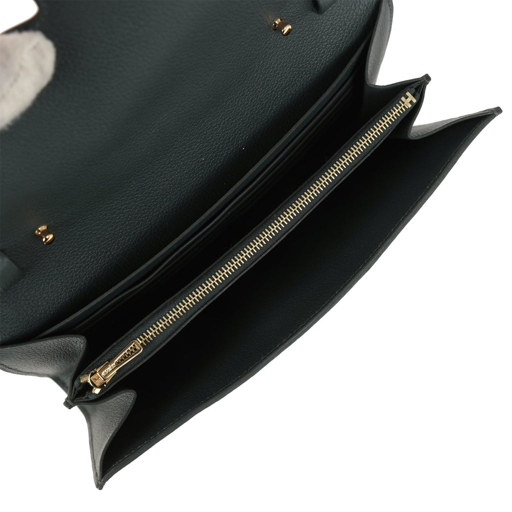 Constance Wallet To Go Vert Mangrove Evercolor Gold Hardware
