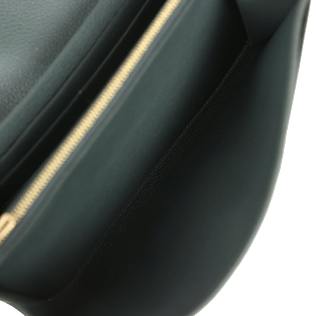 Constance Wallet To Go Vert Mangrove Evercolor Gold Hardware