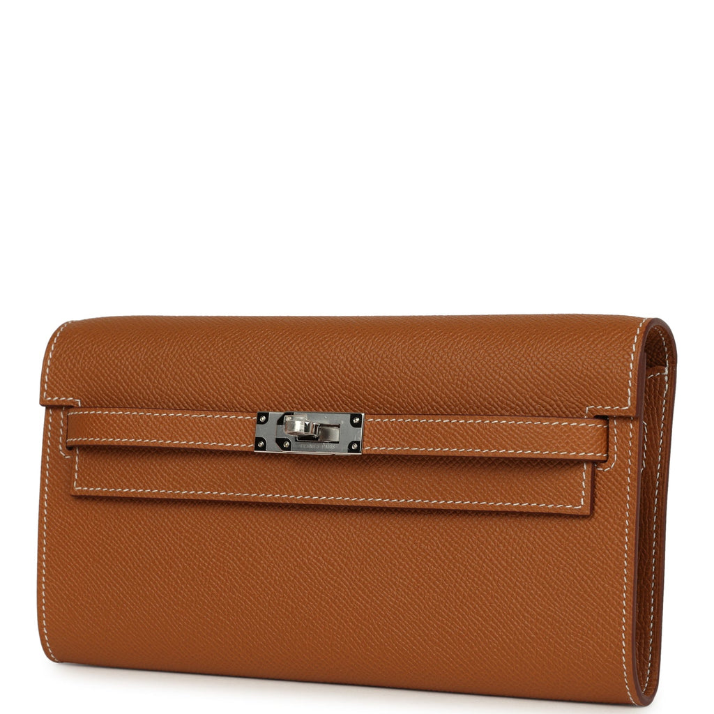 Kelly Wallet To Go Gold Epsom Palladium Hardware