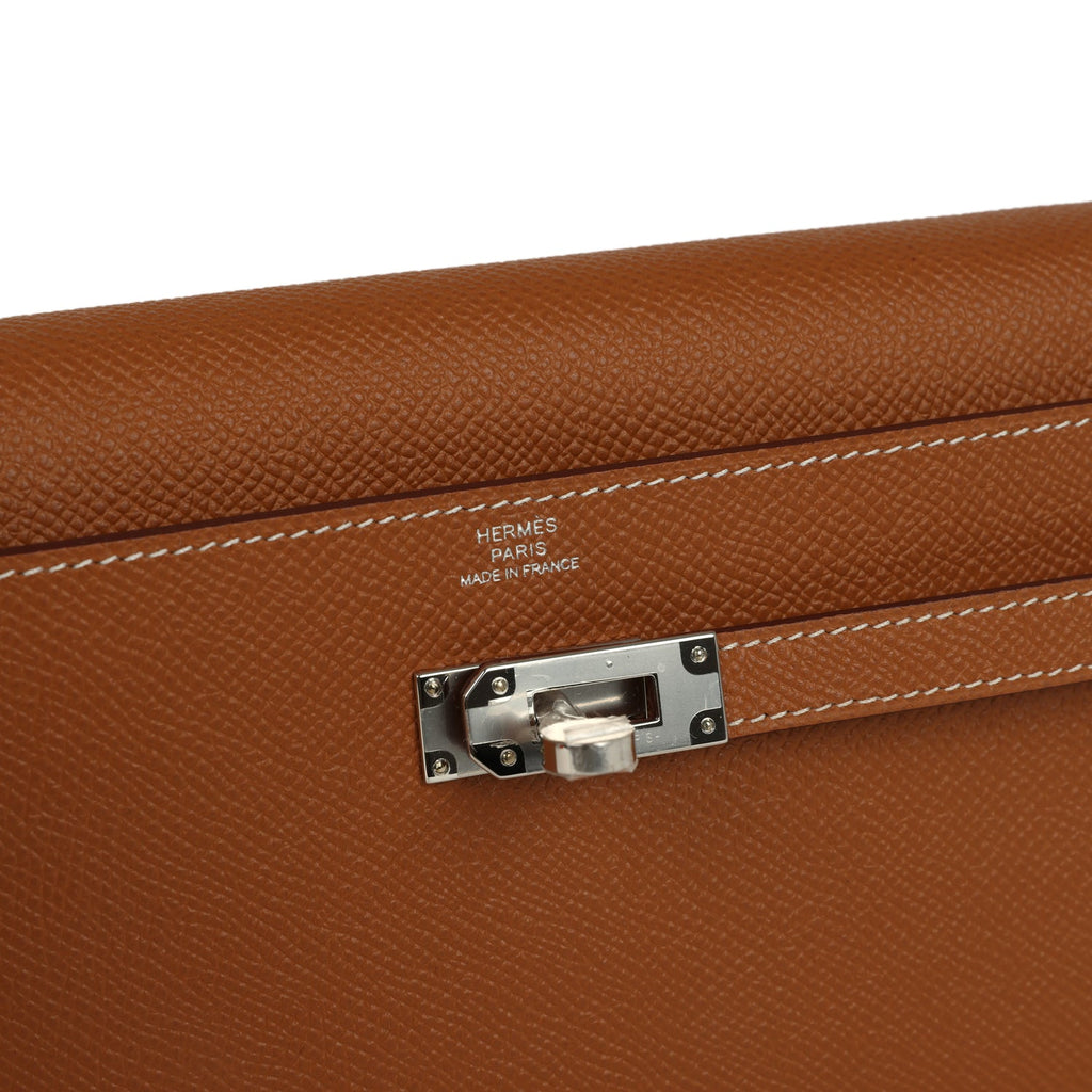 Kelly Wallet To Go Gold Epsom Palladium Hardware