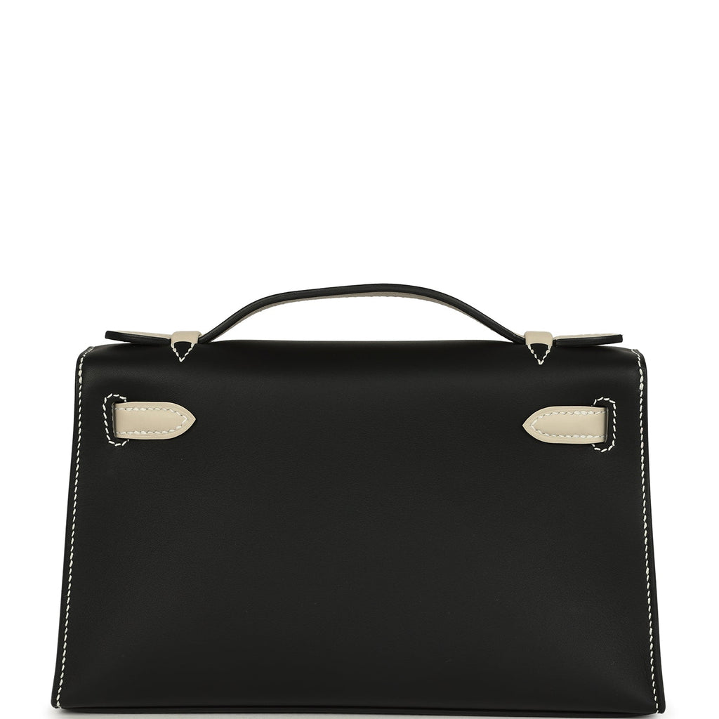 Special Order (HSS) Kelly Pochette Black and Beton Swift Permabrass Hardware