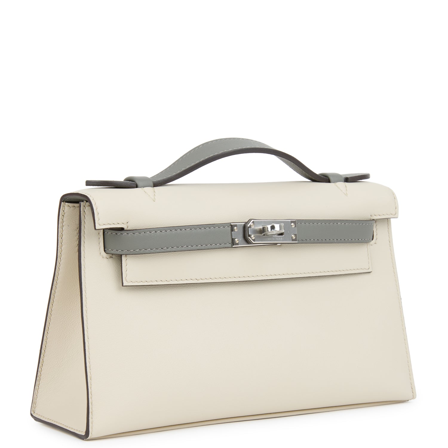 Special Order (HSS) Kelly Pochette Beton and Gris Meyer Swift Palladium Hardware