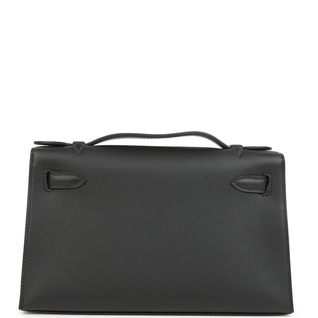 Kelly Pochette Black Swift Gold Hardware