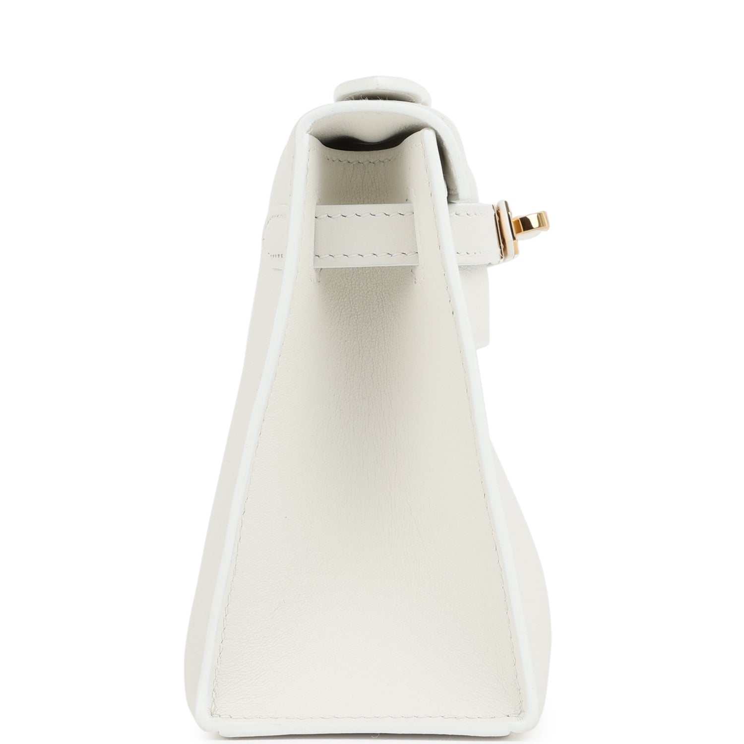 Kelly Pochette White Swift Gold Hardware