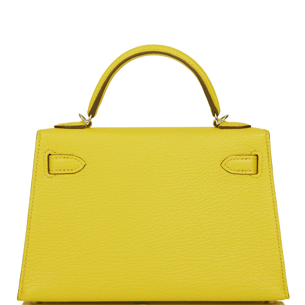 Kelly Sellier 20 Jaune de Naples Verso Chèvre Palladium Hardware