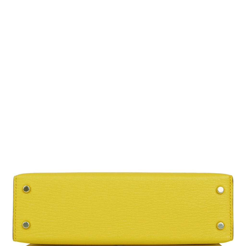 Kelly Sellier 20 Jaune de Naples Verso Chèvre Palladium Hardware