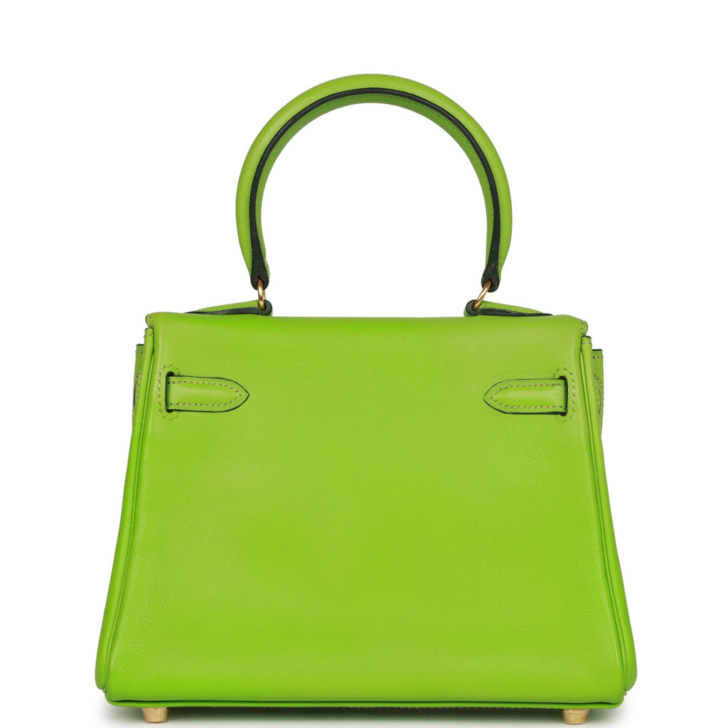 Vintage Kelly Retourne 20 Vert Cru Gulliver Gold Hardware