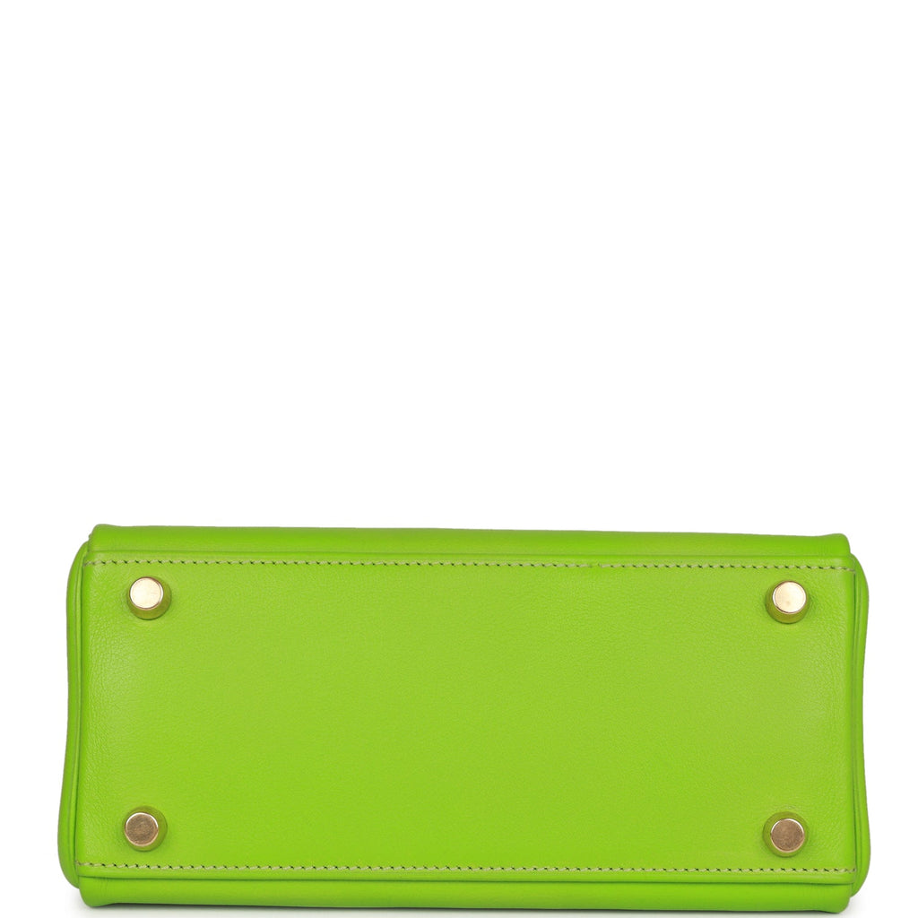 Vintage Kelly Retourne 20 Vert Cru Gulliver Gold Hardware
