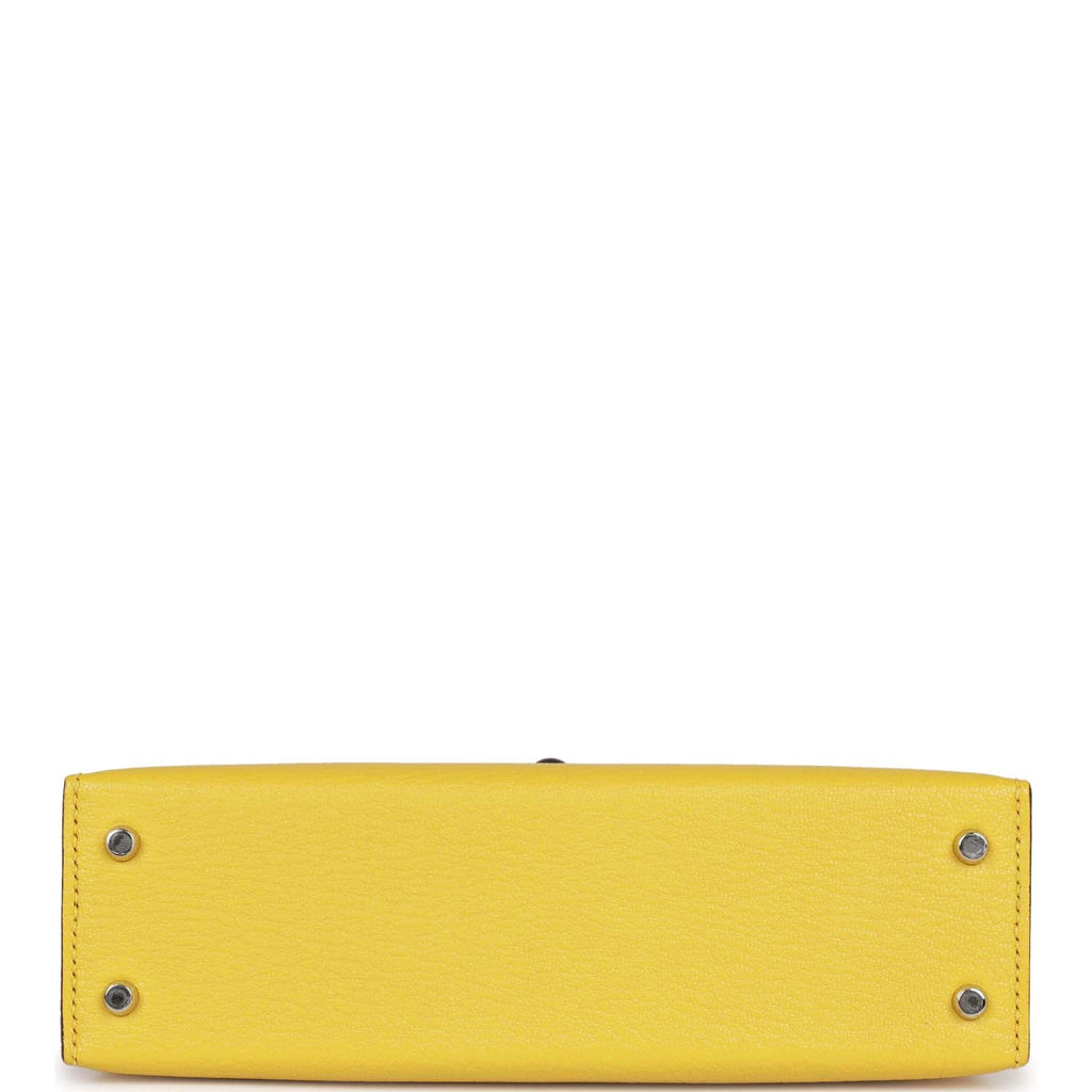 Kelly Sellier 20 Jaune de Naples Verso Chèvre Palladium Hardware