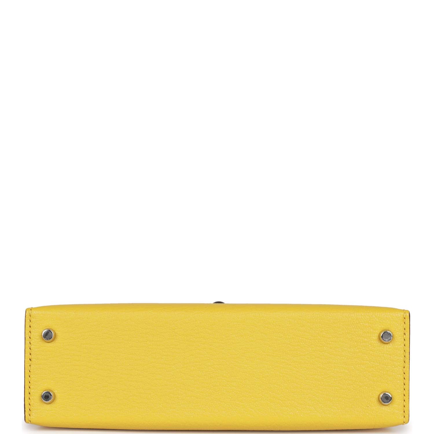 Kelly Sellier 20 Jaune de Naples Verso Chèvre Palladium Hardware