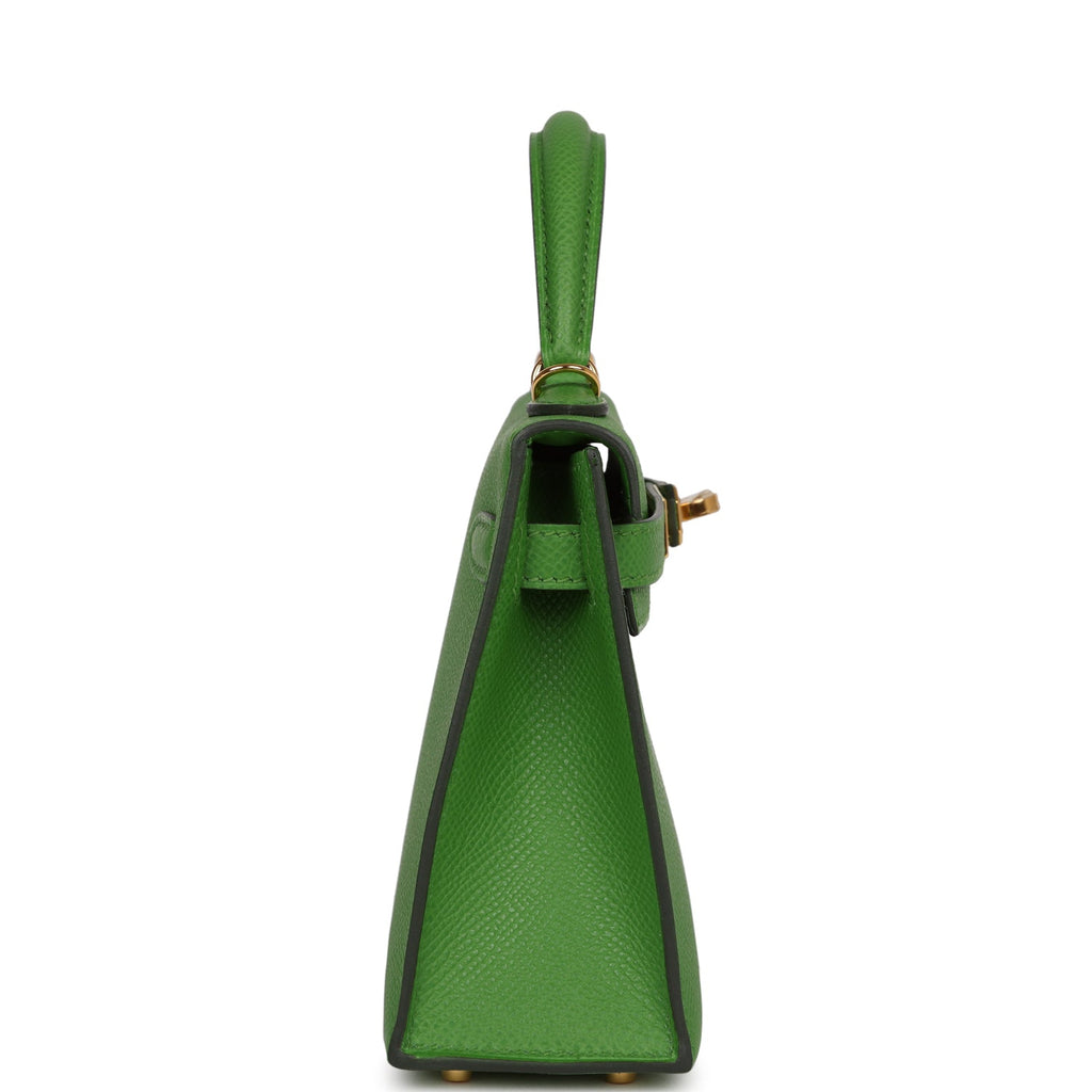 Kelly Sellier 20 Vert Yucca Epsom Gold Hardware