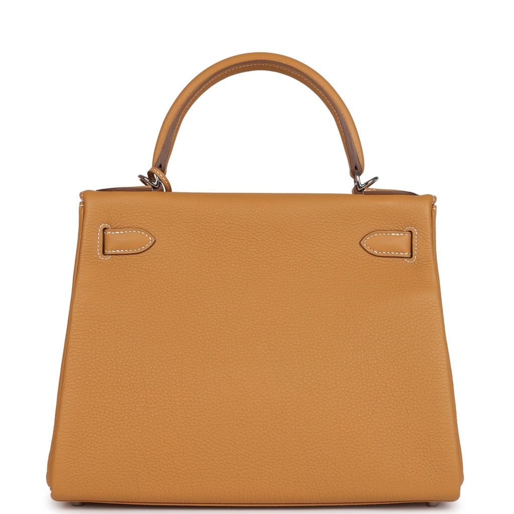 Kelly Retourne 28 Naturel Sable Togo Palladium Hardware