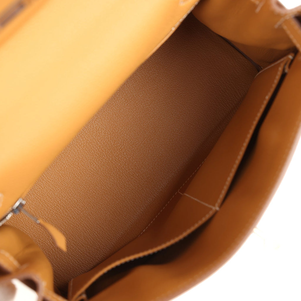Kelly Retourne 28 Naturel Sable Togo Palladium Hardware