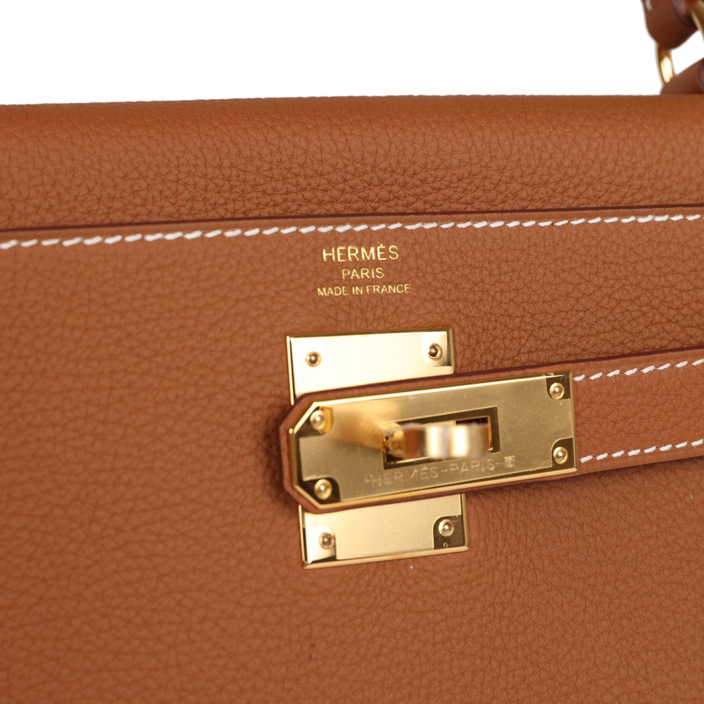 Kelly Retourne 28 Gold Togo Gold Hardware