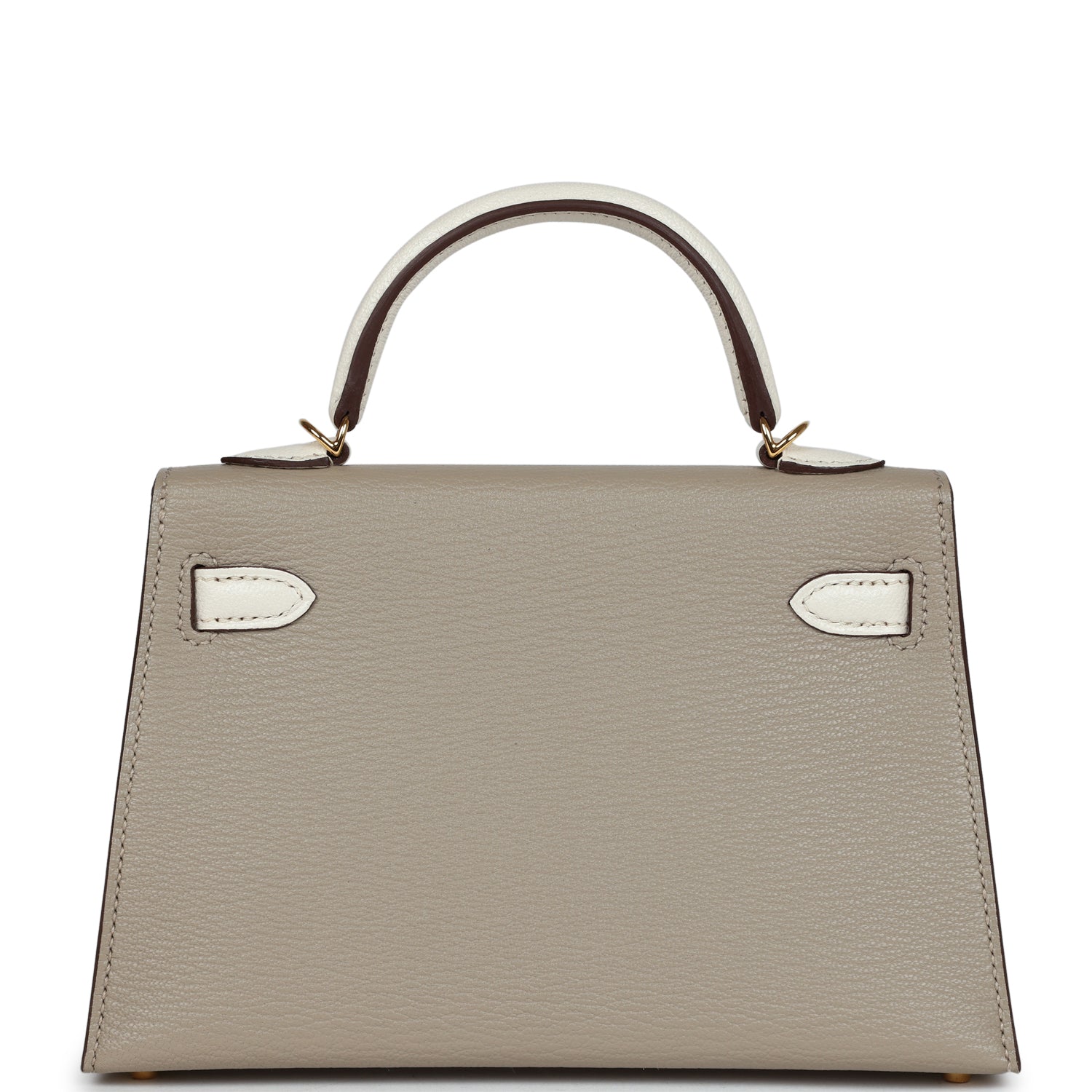 Special Order (HSS) Kelly Sellier 20 Gris Tourterelle and Nata Chevre Gold Hardware