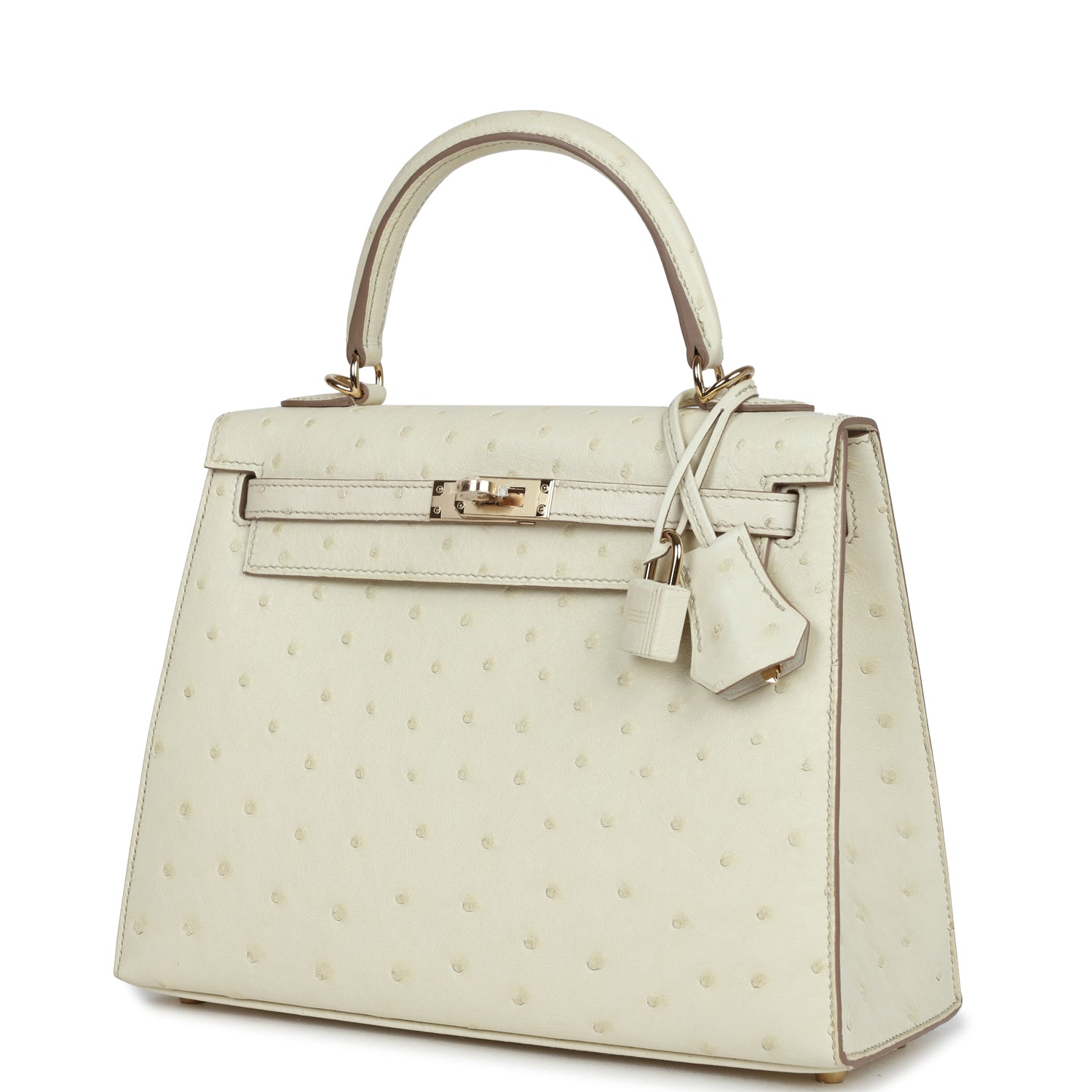 Special Order (HSS) Kelly Sellier 25 Nata Verso Ostrich Permabrass Hardware