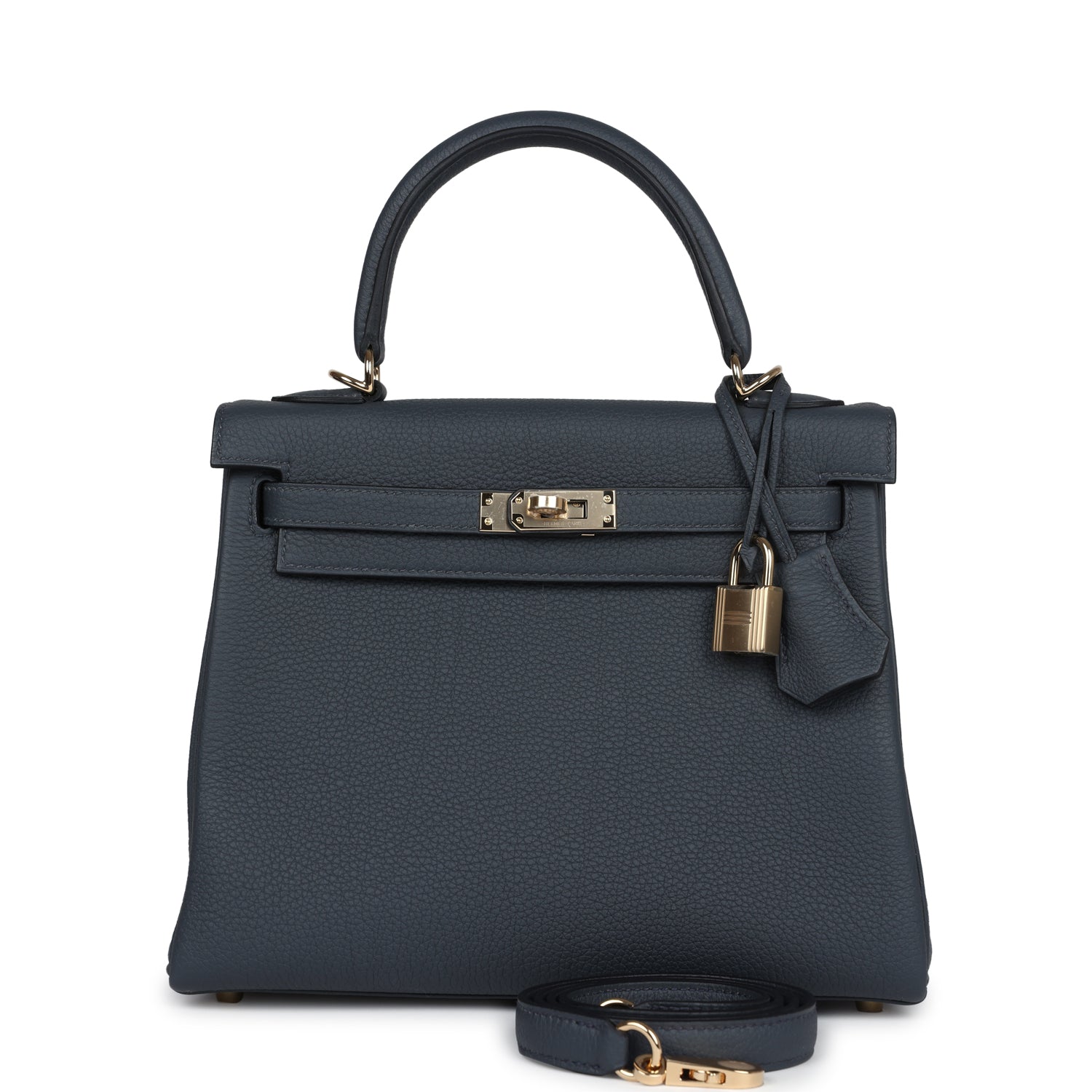 Kelly Retourne 25 Gris Misty Togo Permabrass Hardware
