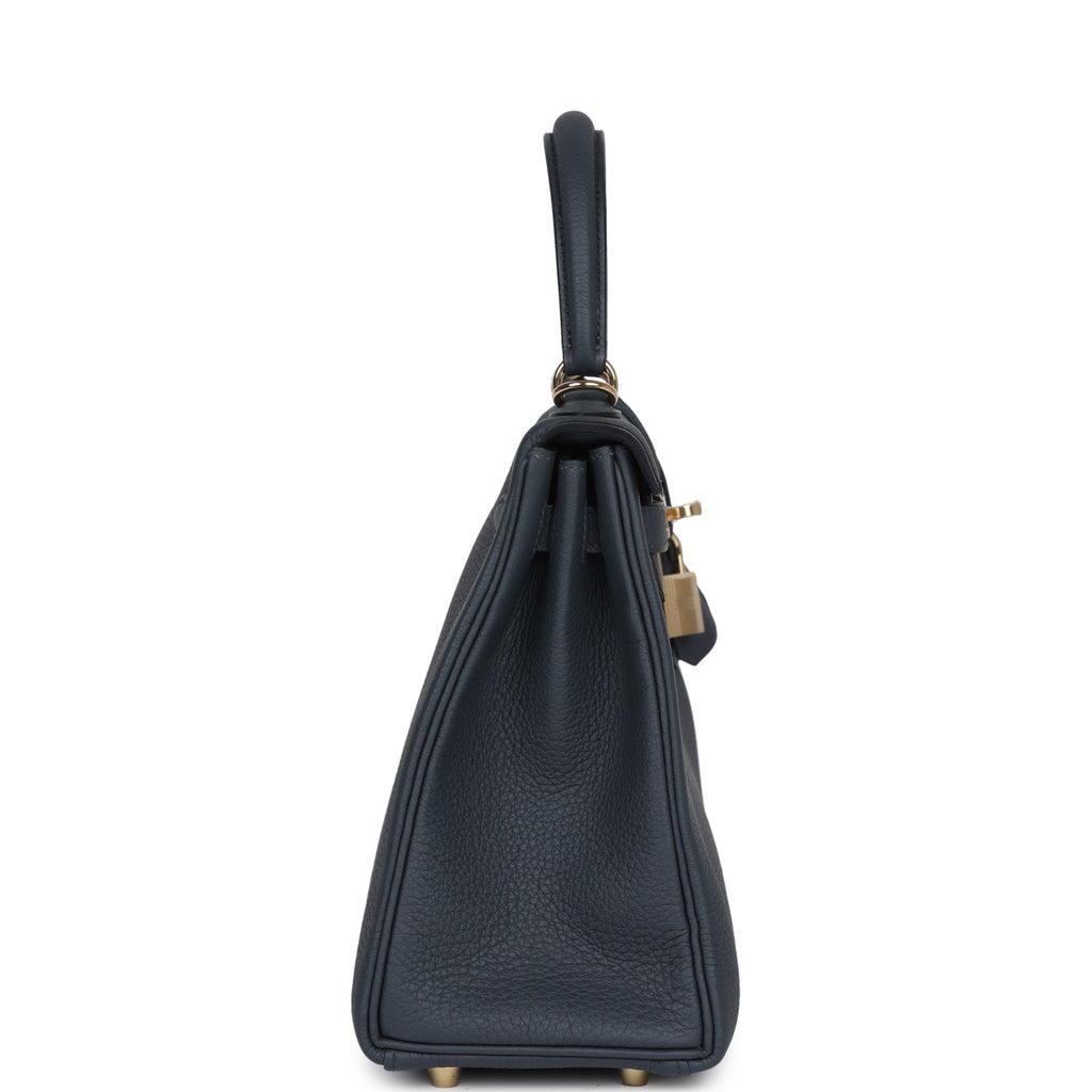 Kelly Retourne 25 Gris Misty Togo Permabrass Hardware