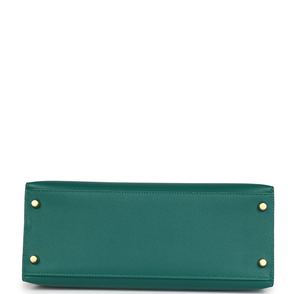 Kelly Sellier 28 Malachite Epsom Gold Hardware