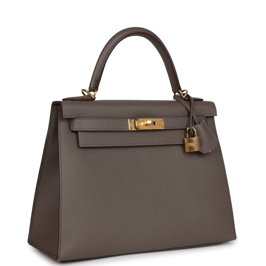 Kelly Sellier 28 Etain Epsom Gold Hardware
