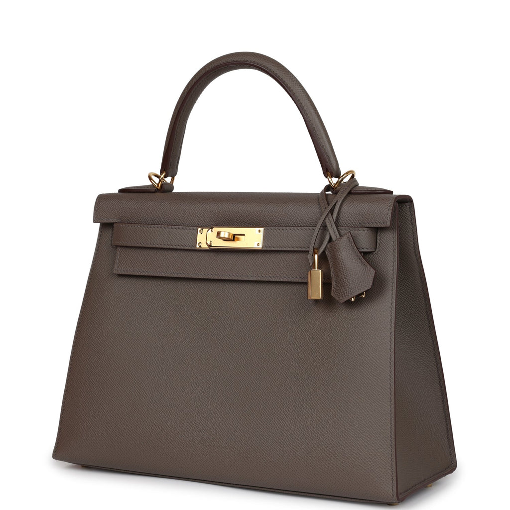 Kelly Sellier 28 Etain Epsom Gold Hardware