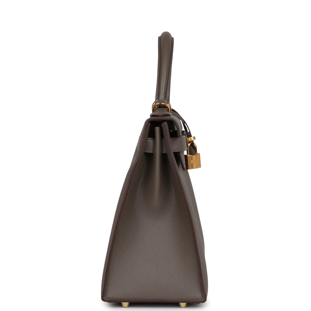 Kelly Sellier 28 Etain Epsom Gold Hardware