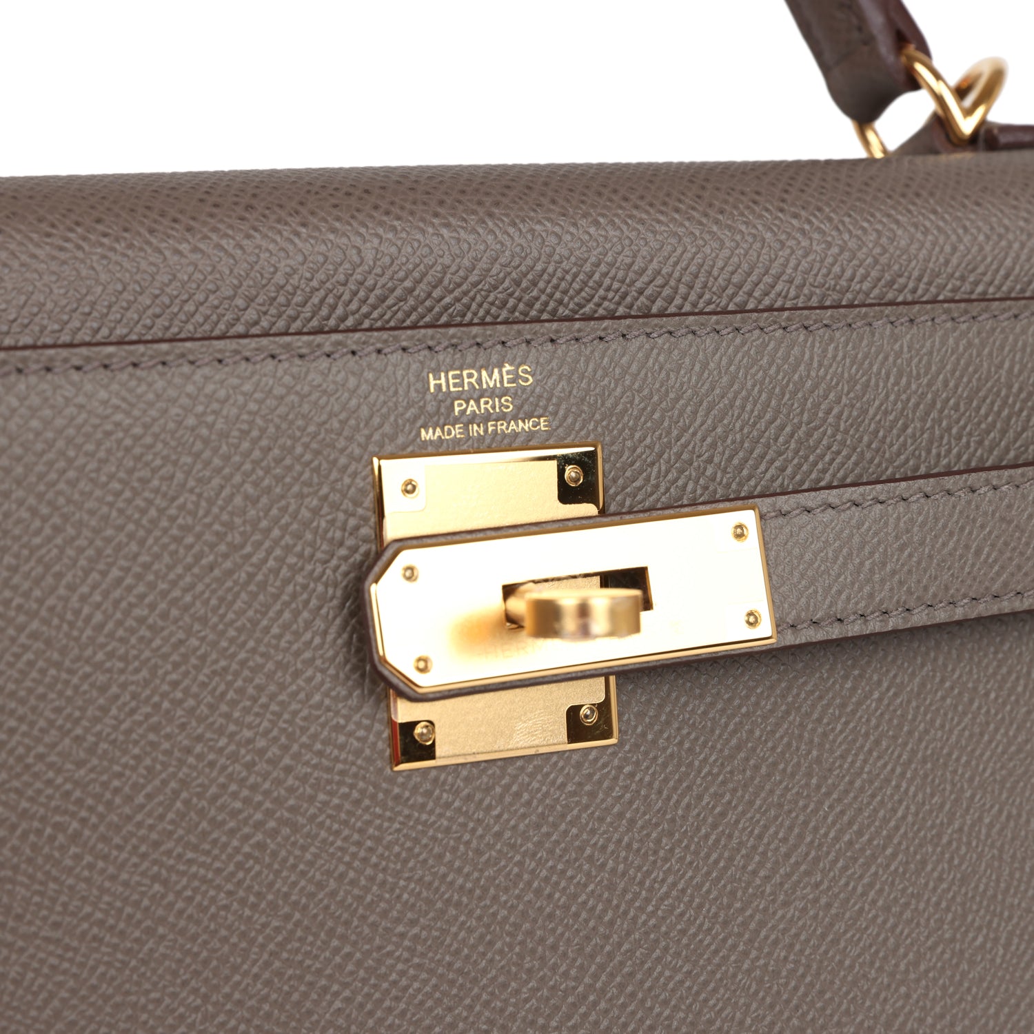 Kelly Sellier 28 Etain Epsom Gold Hardware