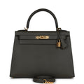 Kelly Sellier 28 Vert De Gris Epsom Gold Hardware