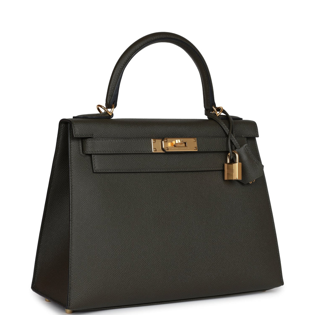 Kelly Sellier 28 Vert De Gris Epsom Gold Hardware