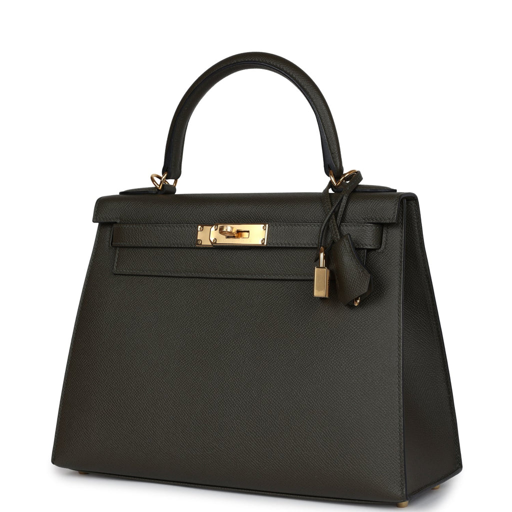 Kelly Sellier 28 Vert De Gris Epsom Gold Hardware