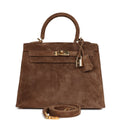 Vintage Kelly Sellier 25 Brown Doblis Gold Hardware
