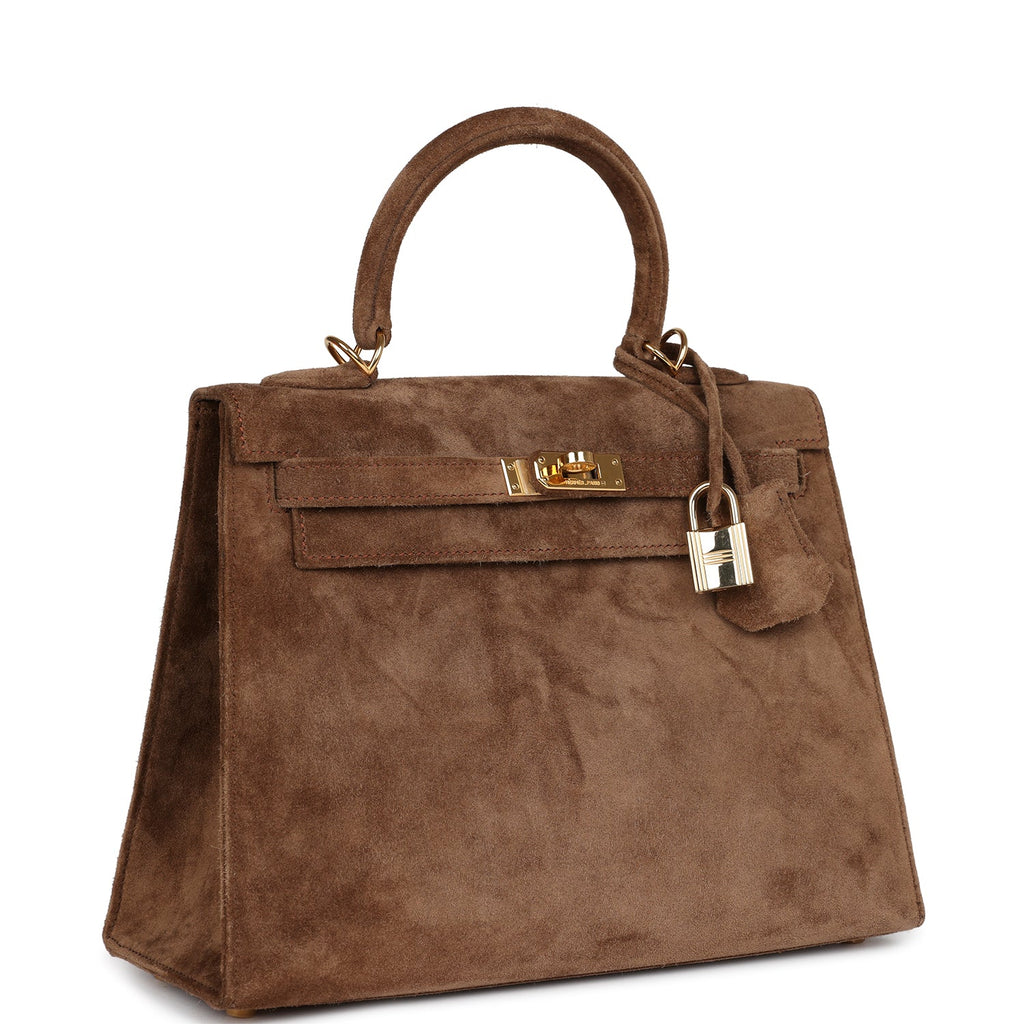 Vintage Kelly Sellier 25 Brown Doblis Gold Hardware