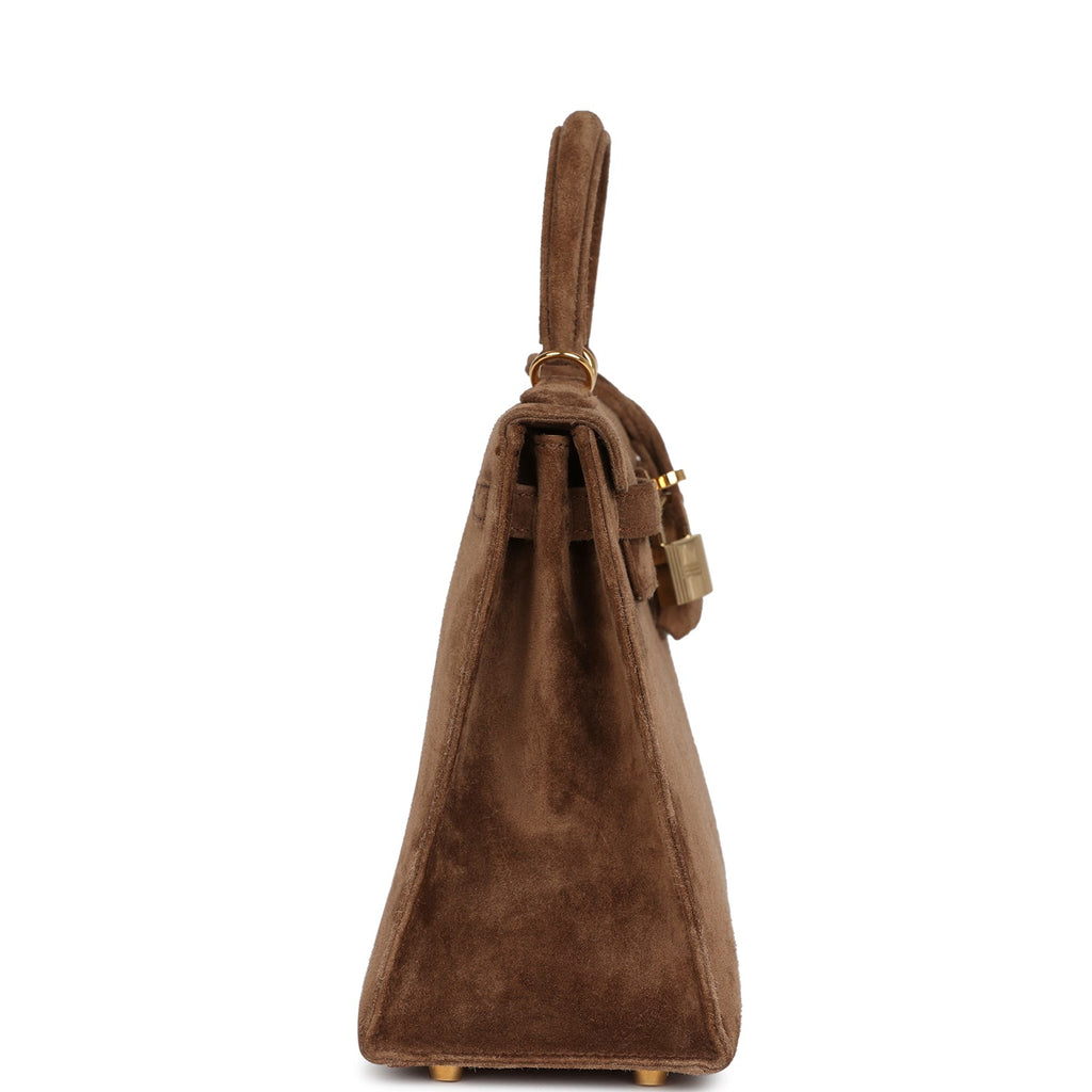 Vintage Kelly Sellier 25 Brown Doblis Gold Hardware