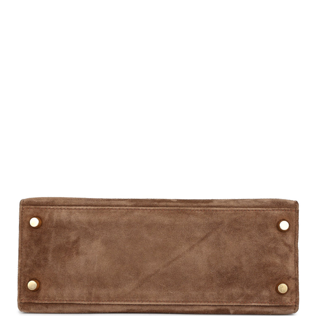 Vintage Kelly Sellier 25 Brown Doblis Gold Hardware