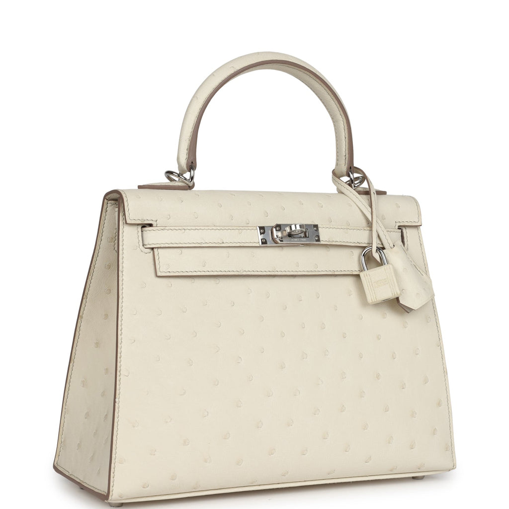 Kelly Sellier 25 Beton Ostrich Palladium Hardware