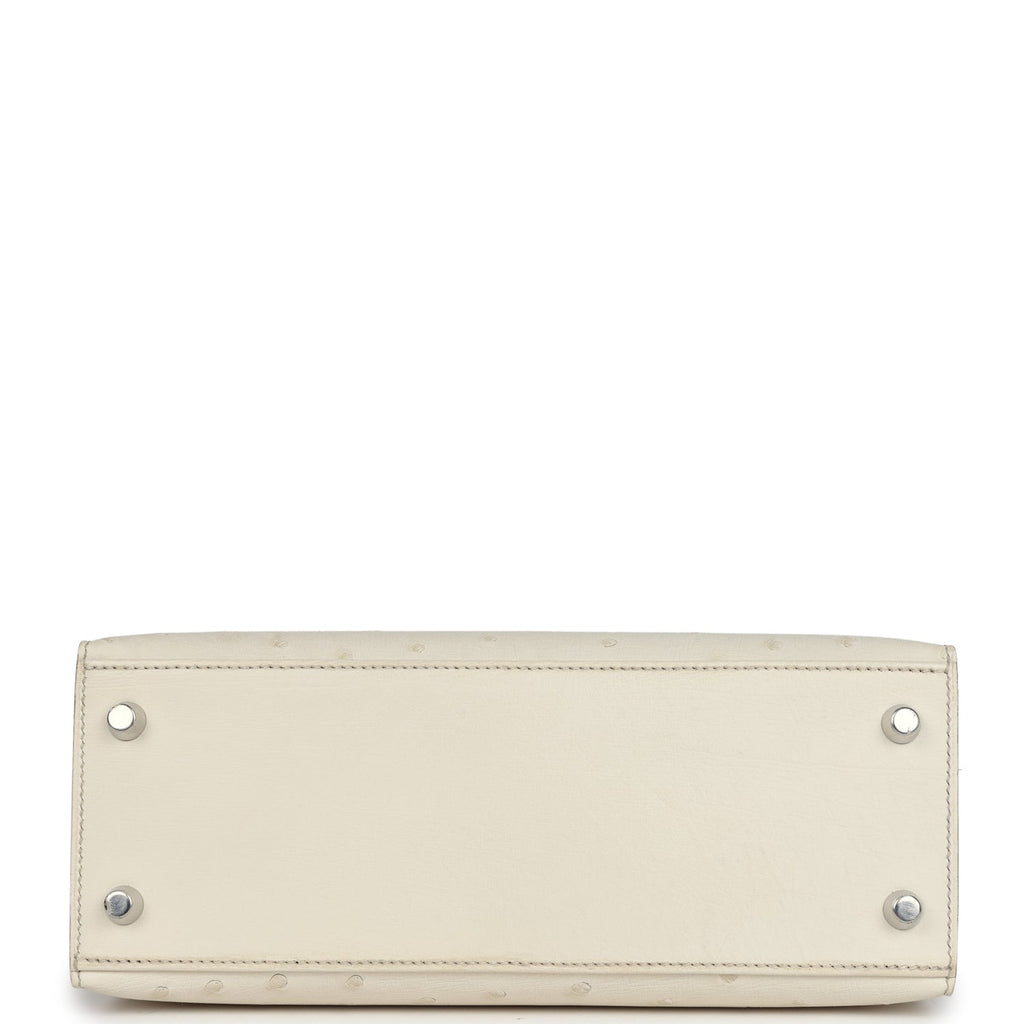 Kelly Sellier 25 Beton Ostrich Palladium Hardware