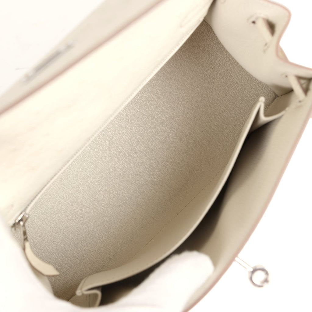 Kelly Sellier 25 Beton Ostrich Palladium Hardware