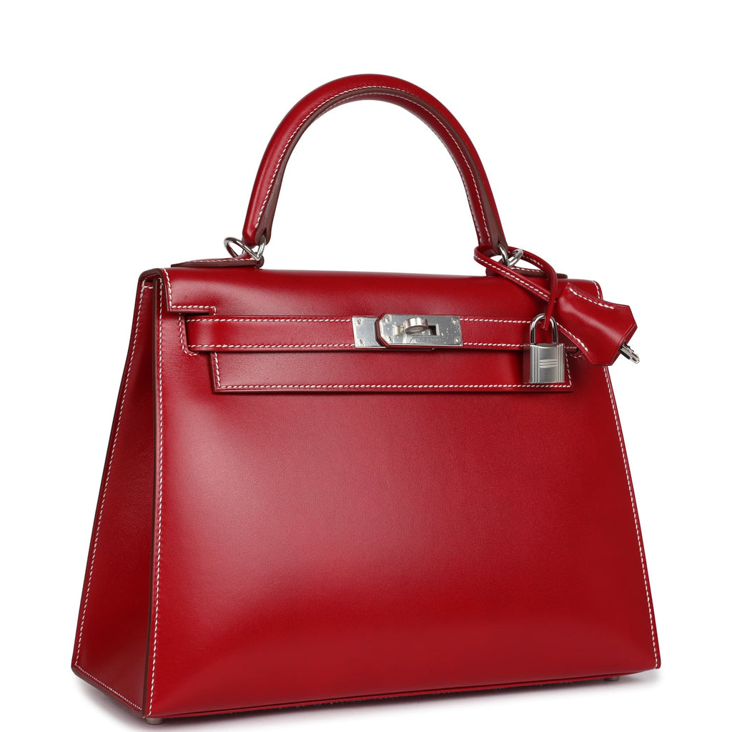 Kelly Sellier 28 Rouge Piment Box Palladium Hardware